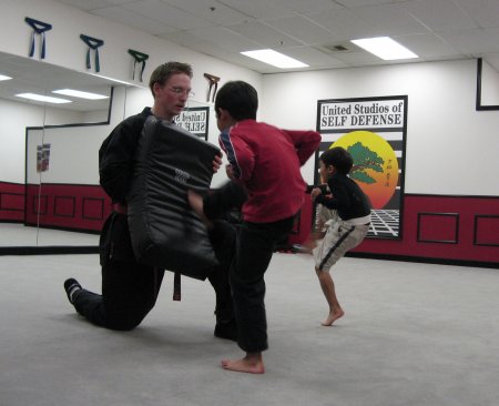 Karate kicking