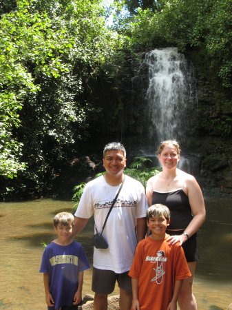 Us at the waterfall